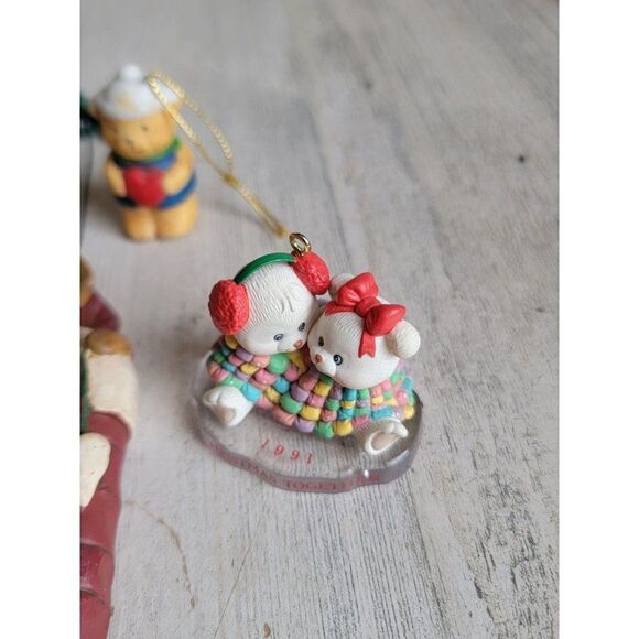 Santa Claus teddy bear heart variety sailor ornament Xmas decor couple - Picture 7 of 10